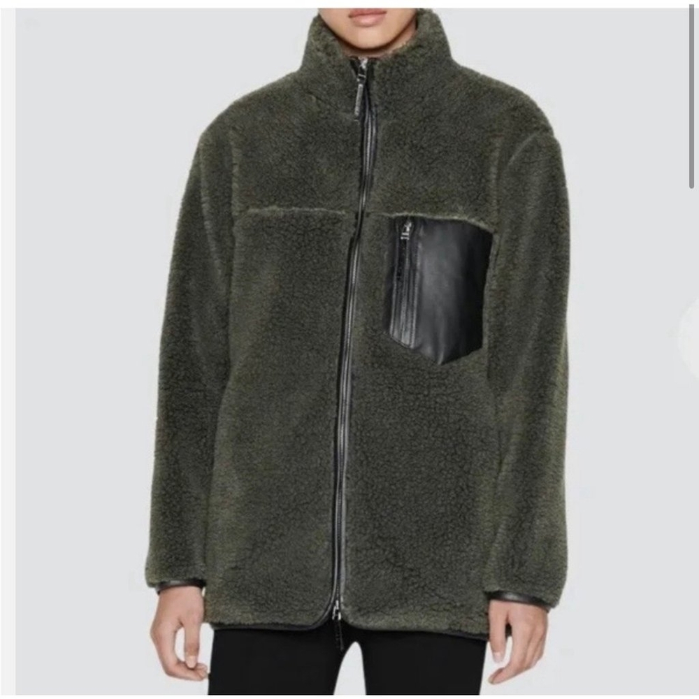 Anine Bing Ryder green Sherpa jacket XS